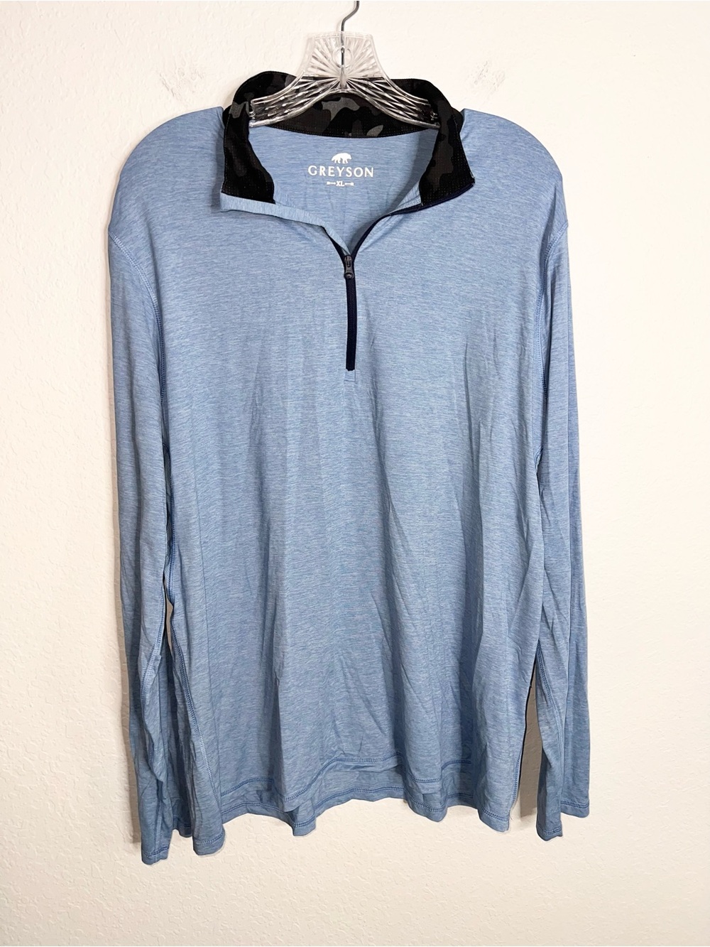 Greyson Guide Sport Pullover 1/4 Quarter Zip Mens XL Blue Golf Performance B30